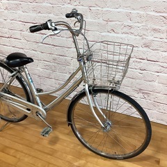【大人用】整備済中古自転車 ブリヂストン 27型タフループL型 銀色 <自転車のオオムラ 静岡店> の画像