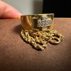【リング】 18K11g・ダイヤ16P