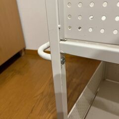 【中古、汚れあり】山善(YAMAZEN) キャスター付き押し入れ収納ラックOPR-7544  幅44cm 白　２個セットの画像