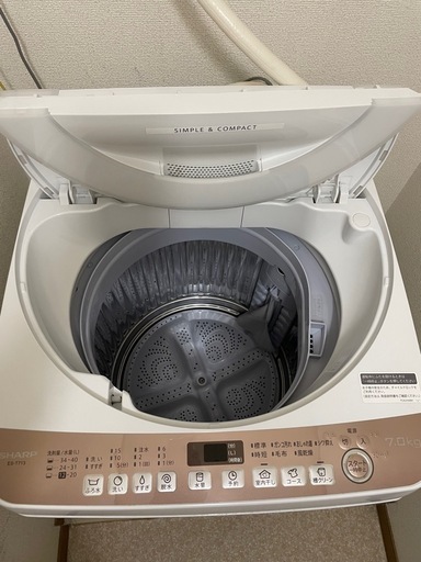 美品】大阪送料無料☆3か月保障付き☆洗濯機☆シャープ☆7kg☆2021年