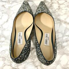 チャンス！　JIMMY CHOO ジモティーのみ価格！！ ☆グリッター【美品！】☆パンプス☆ラメ！☆24cm☆37　 ジミーチュウ JIMMY CHOOの画像