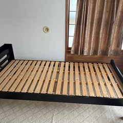 シングル　すのこ　ベッドフレーム黒
