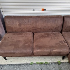 関家具 クラッシュゲート グレス カウチソファ 美品の画像