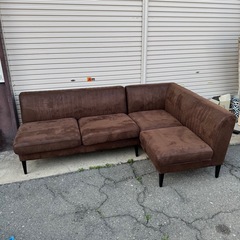 関家具 クラッシュゲート グレス カウチソファ 美品の画像