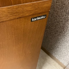 ☆値下げ☆K2505-298 karimoku　木製 キッチン棚 キズ汚れ有りの画像