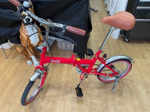 コカコーラ 折り畳み 自転車 レッド コンパクト お洒落 動作ok