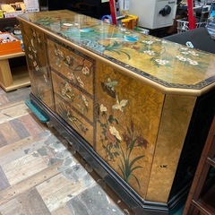 サイドボード　キャビネット　収納　中国美術風　和家具