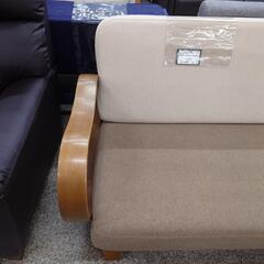 《月末限定！》ジモティー見た！で10%OFF【2人掛けソファ】飛騨産業 HIDA baguette バゲット ラブソファ 2シーター ファブリック タモ材:ライトブラウンの画像