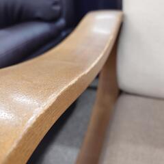 《月末限定！》ジモティー見た！で10%OFF【2人掛けソファ】飛騨産業 HIDA baguette バゲット ラブソファ 2シーター ファブリック タモ材:ライトブラウンの画像