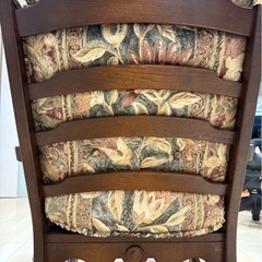 【飛騨産業 キツツキマーク】アンティーク ロッキングチェア 高級椅子の画像