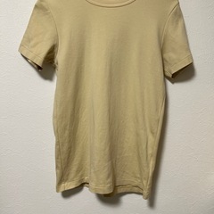 新品　即日発送　ユニクロ　Tシャツ　レディース　クリーム　半袖　M