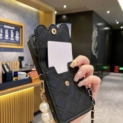 お取引中！アーガイル柄 リボン&チェック柄パールデザインiPhoneケースの画像