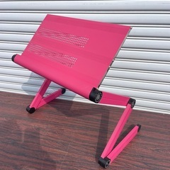 折りたたみテーブル パソコンデスク アクティブスタンド折り畳み 角度調整 高さ調節 ノートPCスタンド ベッドテーブル コンパクト の画像