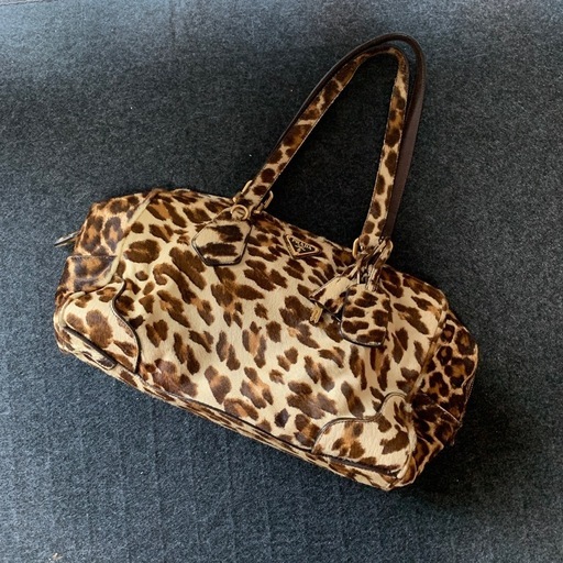 PRADA ハラコレザー レオパード バッグ