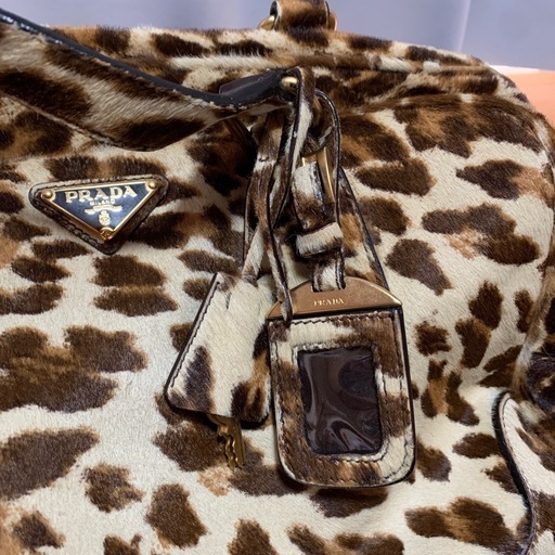 PRADA ハラコレザー レオパード バッグ