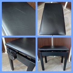 ★八5150【YAMAHA】ヤマハ　ピアノ椅子　外形寸法　幅500㎜  奥行き300㎜  高さ480〜560㎜の画像