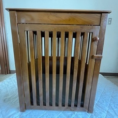 ドッグハウス　ペットゲージ　小型　木製　柵状　大