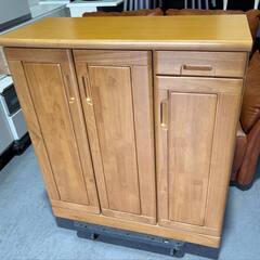 天然木 正面、ナチュラル、シューズボックス、幅90cm Used...