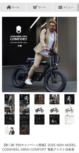 COSWHEEL MIRAI COMFORT 電動アシスト自転車 スカイグレー