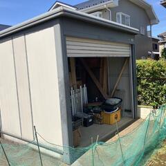 埼玉県ふじみ野市　物置　ガレージ　カクイチ　引き取り、解体