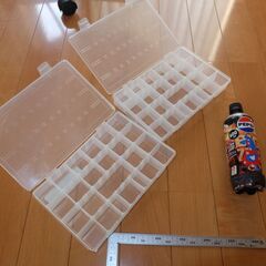 中古 2個セット オーガナイザー2700 仕切りケース DIY 小物 DIY 電子部品 釣り用具 収納 整理整頓 分類 保存の画像