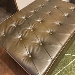 ニトリ　合皮オットマンの画像