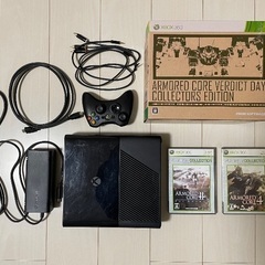 Xbox360 E CONSOLE + ゲームソフト３本の画像
