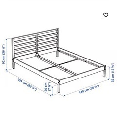 IKEA ダブルベットフレームTARVA の画像