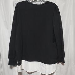 (99)タグ付き新品未使用　LLサイズ　長袖　カットソー　黒色　しまむらの画像