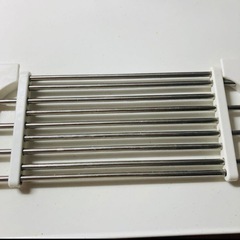 ニトリ 伸縮式水切りラック 食器 キッチン 台所 乾燥 白 ステンレス シンクの画像