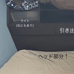 ダブルベッド 二重マットレス付き 貰ってください