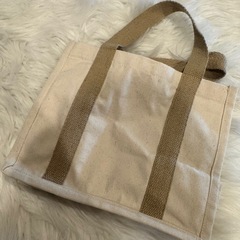 未使用　仕切りトートバッグ　の画像