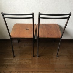 Rustic　ラスティック　アイアンバックチェア　2脚セット　国産オーダー家具の画像