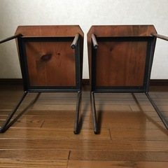 Rustic　ラスティック　アイアンバックチェア　2脚セット　国産オーダー家具の画像