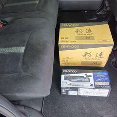 令和4年式後期型黒N-BOXカスタムL距離9300キロ９インチナビ柿本マフラーの画像