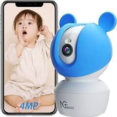 ベビーモニター 400万画素 HD WiFi見守りカメラ 8倍デ...