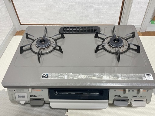 リンナイ ガステーブル 水無し片面焼  右強火 パールブラウンベージュ KGM64PBRR LPガス用