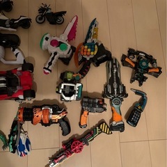 仮面ライダー(ドライブ、ゴースト、エグゼイド、ビルド)おもちゃセットの画像
