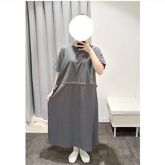 決まりました！！　ワークマン　ロングワンピース　チャコールグレーの画像