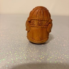 【宅配可能】手彫り・木彫りのガネーシャ像（6cm）／大地と祈りのエネルギー／石部屋保管・在庫整理／の画像
