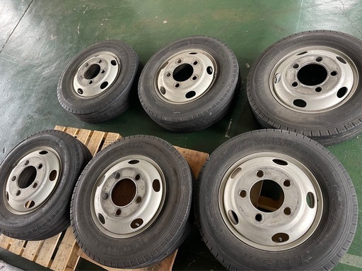 値下げ！　205/75R/16 6本セットホイール付きヨコハマタイヤ2016年製　 富山発　送料込み