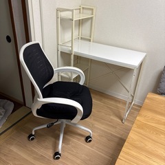 PCデスクチェアセット　ホワイト
