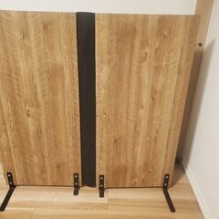 木目調フォールディング間仕切りパーテーション
