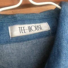 Tee-House 刺繍デニムブルー長袖シャツの画像