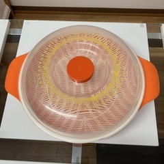 昭和レトロ　水切りかご蓋付き　プラスチック保存容器　アンティーク...