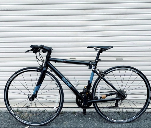 有名なブランド GIOS アルミロードバイク 南港口の (下村) ブラック・ブルー 自転車本体