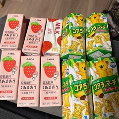 お菓子、豆乳、牛乳食品いろいろ