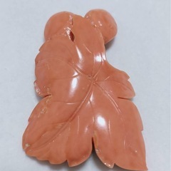 珊瑚 天然サンゴ ブローチ 帯留め