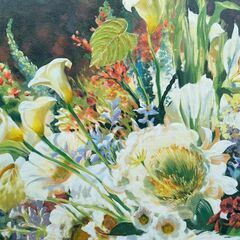 【決まりました】HORING アンティーク油絵 「SPRINGTIME FLORAL」 3938-Aの画像