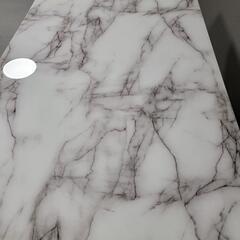 大理石調 エレガント ダイニングガラステーブル